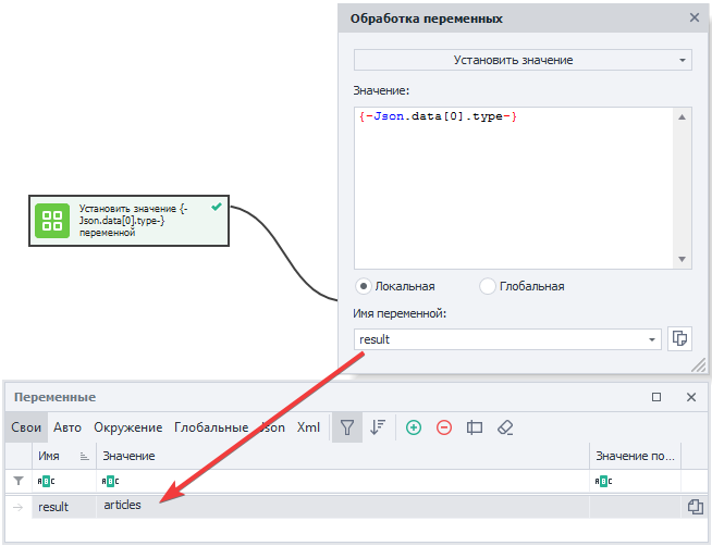 через префикс