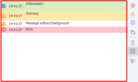 Message output window